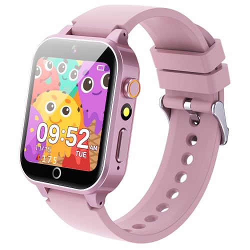 Ruopoem Reloj Inteligente Niño, Smartwatch Niños con 26 Juegos Cámara Música Vídeo Podómetro Audiolibro Despertador HD...