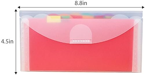 Miniatura 2 de KALLORY Carpeta pequeña de acordeón con 7 bolsillos, organizador de recibos de documentos con pestañas para aula, oficina en casa