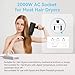 ALLWEI 2000W Travel Voltage Converter 220v to 110v Converter for European Travel Voltage Adapter for Hair Dryer Straightener/Curling Iron, Power Converter Adapter Combo with Type C, E/F, G, I, L