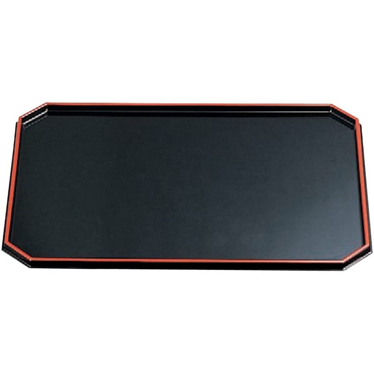 Amazon｜J-kitchens お盆 トレー 尺3隅切長手 盆 黒天朱SL(39cm x