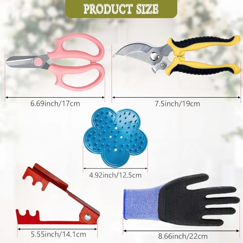 Kehail Floral Toolkit,Rose Thorn Remover Tool, Garden Pruning Shears Scissors Kit, Florist's Toolkit,Use for Florist Supplies (Toolkit) - Image 3