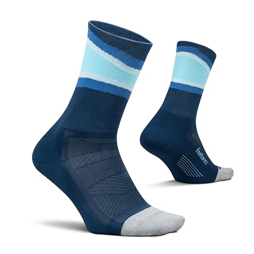 Image of Feetures Elite Light Cushion Mini Crew Sock - Sport Sock with Targeted Compression