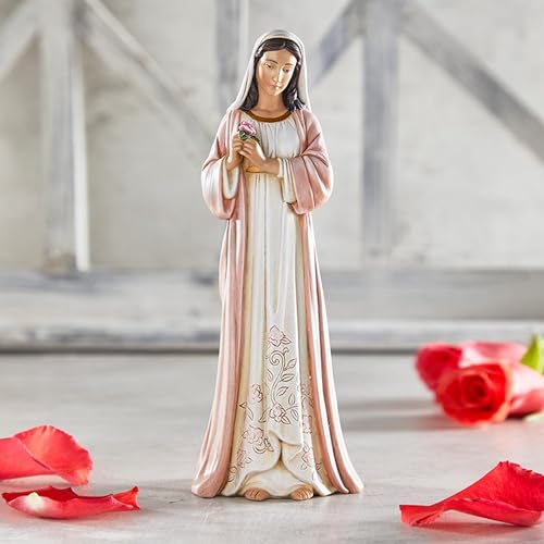 Estatua religiosa Madonna of the Rose de 20.95 cm miniatura 3