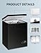 7.0 Cu Ft Chest Freezer - Energy Saving Quiet Top Open Door Mini Freezer Adjustable 6 Thermostat - Compact Small Deep Freezer w/Removable Basket and Defrost Water Drain for Home/Apartment/Garage