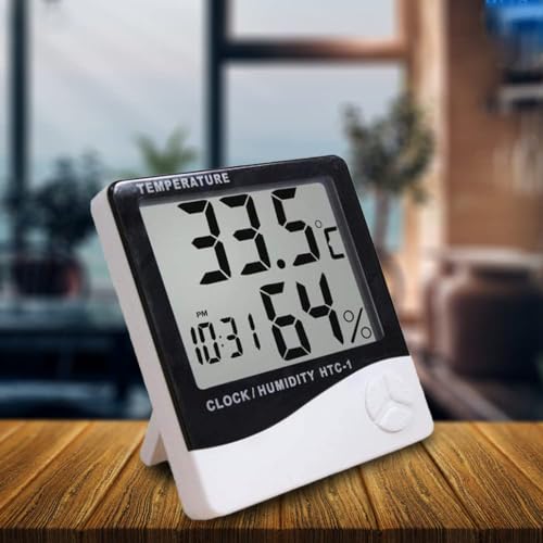 Image of SMIC LCD Digital Thermometer Hygrometer Weather Station Temperature Humidity Meter (HTC-1 Hygrometer)