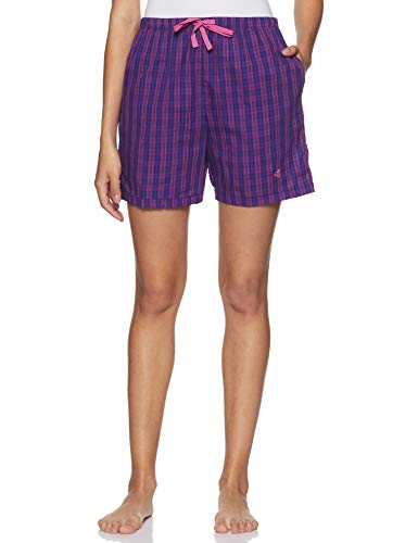 Jockey Women's Shorts (RX15_Lavender Scent Assorted Checks_M...