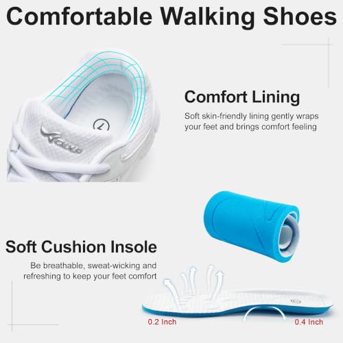 Image of Alicegana Womens Comfortable Walking Shoes: Lightweight Breathable Womens Sneakers for Daily Walks - Non Slip Casual Tennis Shoes for Work Commuting