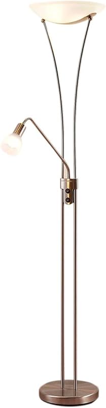 Lindby Lampadaire Felicia (Moderne) en Gris Métal e. a. pour Salon & Salle à manger (à 3 lampes, E27