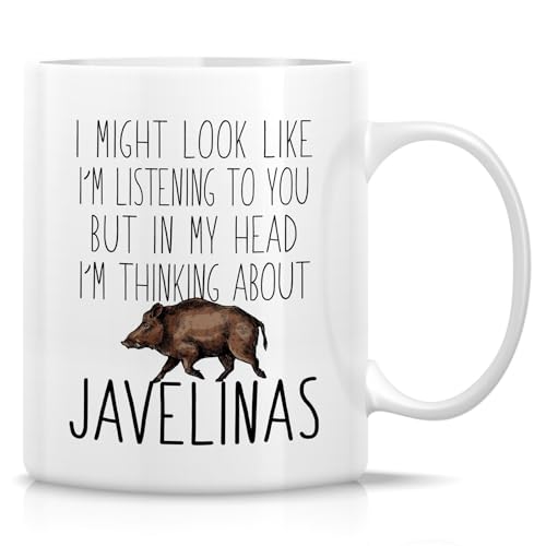 Retreez Funny Javelina Lover Mug - Thinking About Javelinas Mug