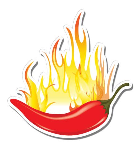 Chili Pepper On Fire - 3