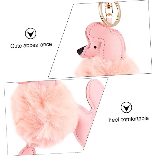 LALADEFIEE Plüsch Schlüsselanhänger Hundeform Taschenanhänger Welpenmotiv Langlebiges Material Süßer Hundeball Schlüsselring für Rucksack und Tasche