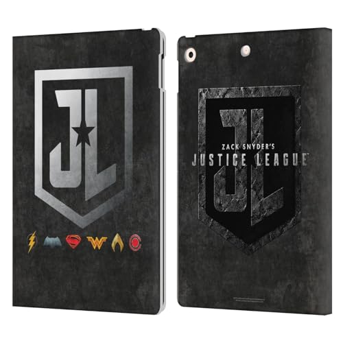 Coque iPad 10.2 anti-rayure motif Justice League étui portefeuille cuir
