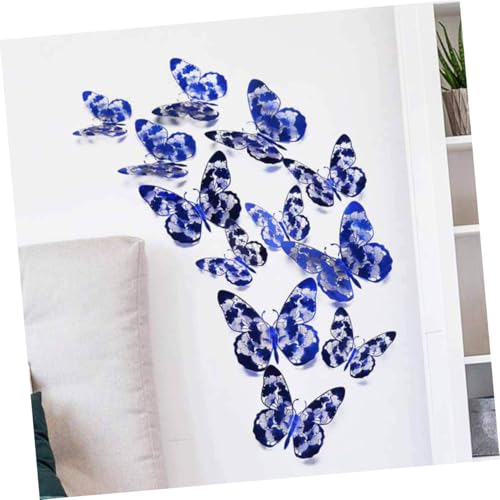 24 adhesivos de mariposa hueca para pared miniatura 6