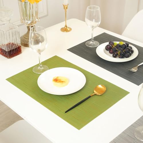 Set de table lavable jaune vert KnSam pour repas modernes en terrasse - 3