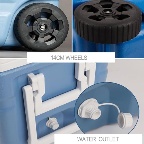 Caja térmica aislada para mariscos, caja de hielo grande de plástico para uso al aire libre, perfecta para peces, alimentos, fiestas, camping y actividades de playa