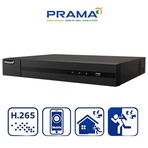 Image of PRAMA PT-NR2A04-Q1 4 Channel 8MP Network Video Recorder with H.265+ Compression, 1 SATA Interface Supporting HDD up to 6TB, 4K HDMI & VGA Dual Output, Gigabit Network.