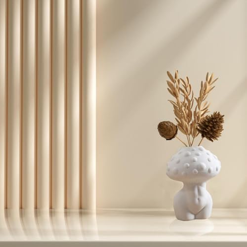 Vase à fleurs en forme de champignon avec étagère design pour bureau - 4