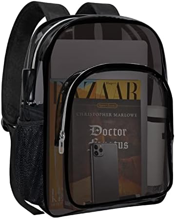 HEEYA Clear Backpack Heavy Duty Transparent Backpack for Security, Sports, Work, Travel, Stadium