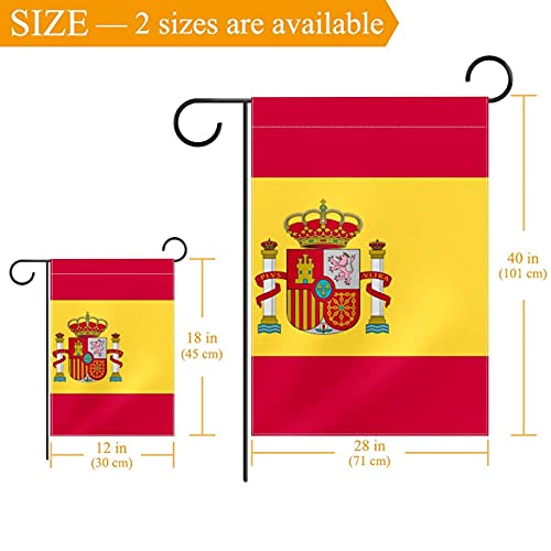 Drapeau de jardin espagnol en polyester pongé supérieur avec impression double face durable - 3