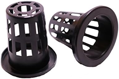 Hydroponics Mesh Net Pots 1.8 Inch for Seed Growing Home Garden Basket Cups Plants Accessory Pack of 50(Black)