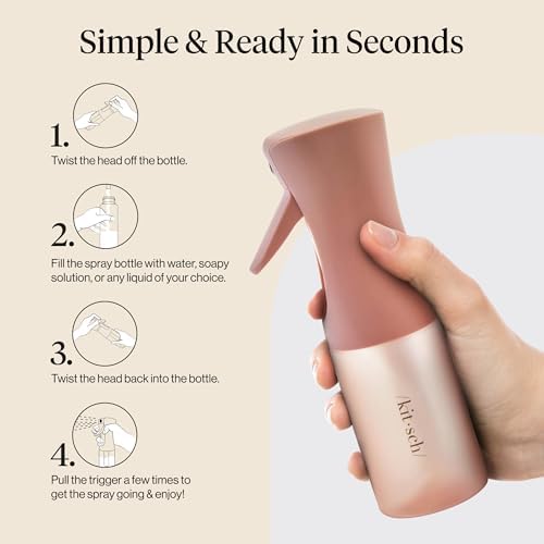 Kitsch Continuous Spray Bottle for Hair – Terracotta, 150ml — view 6