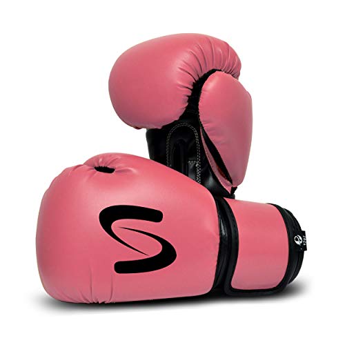 Adults Classic Boxing Gloves - Boxing Mma Muay Thai Training & Bag Work (Pink Black, 16 Oz) #TOP19
