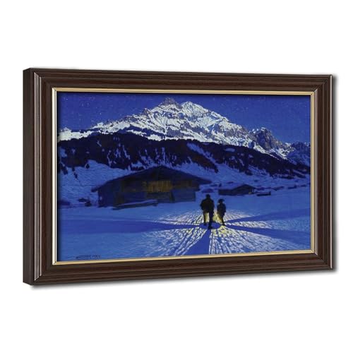 Affiche Toile Adelboden par Waldemar Fink Cadre Bois 40cm