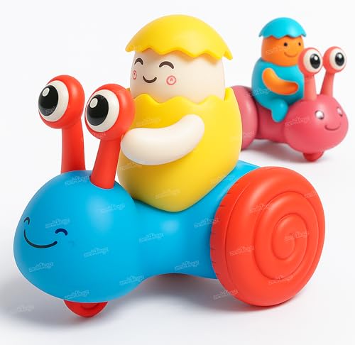 Image of Zest 4 Toyz Press and Go Toy Car for Kids Toys Push and Go Vehicle Press and Go Toys for Kids (Snail Theme) Birthday Gift for 1 Year+ (Pack of 1) Random Color Dispatch