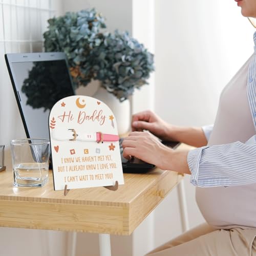Image of Baby Announcement for Dad Surprise Pregnancy Announcement Ideas Baby Reveal for Husband Daddy to be Gifts Newborn Pregnancy Test Announcement Keepsake Wooden Sign