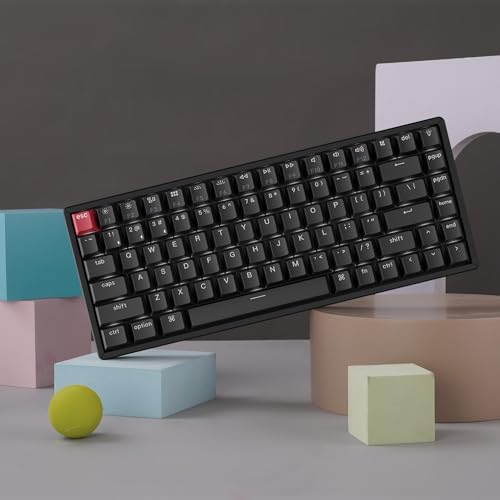 Image of Keychron K2 75% Layout QMK Wireless and Wired Options Mechanical Keyboard Super Banana Switch, White Backlight Aluminum Frame with Shine-Through Double-Shot PBT Keycaps for Mac Windows-Version 3