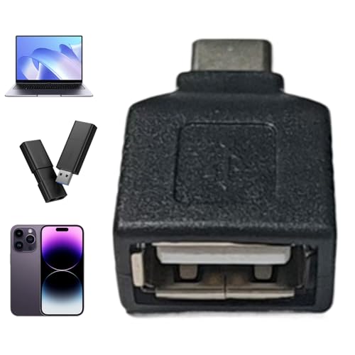 Adaptador USB tipo C, convertidor tipo C a USB 2.0, adaptador de teléfono recto macho a hembra, para computadora de escritorio, laptop, PC, teléfono, tablet, viajes, hogar