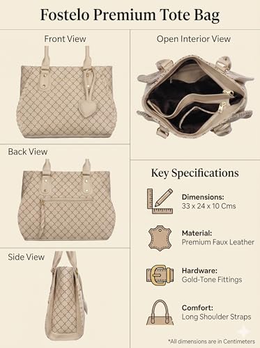Image of Fostelo Women's Buenos Satchel Tote Handbag for Women | Ladies Purse | Stylish Shoulder Bag | Gift For Women