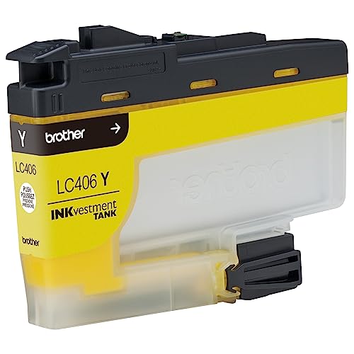 Image of Brother Genuine LC406Y Standard Yield Yellow INKvestment Tank Ink Cartridge