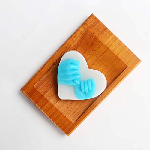 Wopodi Silicone Soap Molds, Heart Hand In Hand Valentine's Day Love Gift Mold, Agreement Promise Eternal Lover Heart Shaped Mold For Making Lotion Bars Bath Bombs Candle Diy Handmade Soap Cake Decor #TOP1