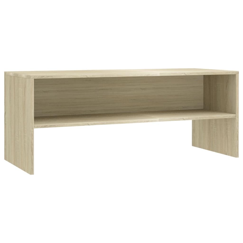 Générique Szafka pod telewizor drewno inżynieryjne 100x40x40 cm | Otwarta komora, przechowywanie multimediów, klasyczny styl, łatwe czyszczenie