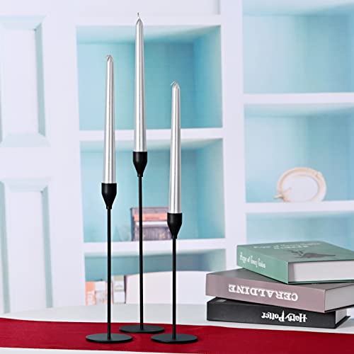 Fani ZJ008L Set Of 12 Matte Black Candlestick Holders thumb #4