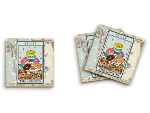 Notes adhésives de tarot drôles de donuts papeterie amusante pour bloc-notes mignon