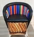 Equipal Forniture Traditional Mexican Equipal Chair Black Color Zarape Handmade, Artisan in Mexico Equipales San José Original Skin Ideal for your Home, Bar, Restaurant, Office, Hotel