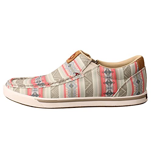 Image of Twisted X Women's Hooey Slip-On Loper, Color: Pink Multi, Size: 10, Width: M (WHYC021-M-10)