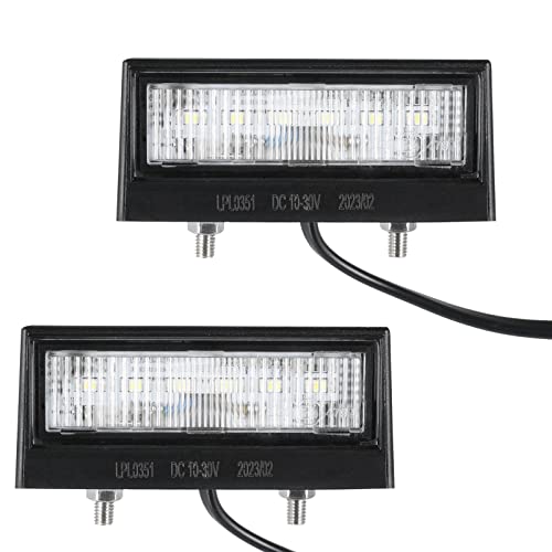 AOHEWEI 2 x LED Kennzeichenbeleuchtung hintere Kennzeichenbeleuchtung 12–24 V, wasserdicht perfekt für Auto, Anhänger, LKW, LKW oder Boot