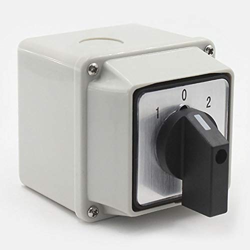 TOP-MAX Umschalter 3 Positionen 8 Schraubklemmen Nocken drehen Umschalter 220V/25A Cover