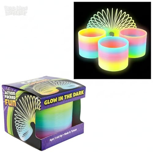 Image of Rhode Island Novelty 3 Inch Glow-in-The-Dark Coil Spring, One per Order