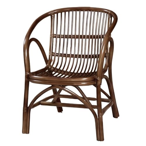 Modernos sillones de comedor de ratán con respaldo y reposabrazos, elegantes sillas de mimbre para exteriores, comedor, lectura, patio, jardín y balcón