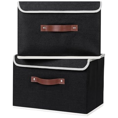 ANMINY Large Lidded Storage Bins Cover