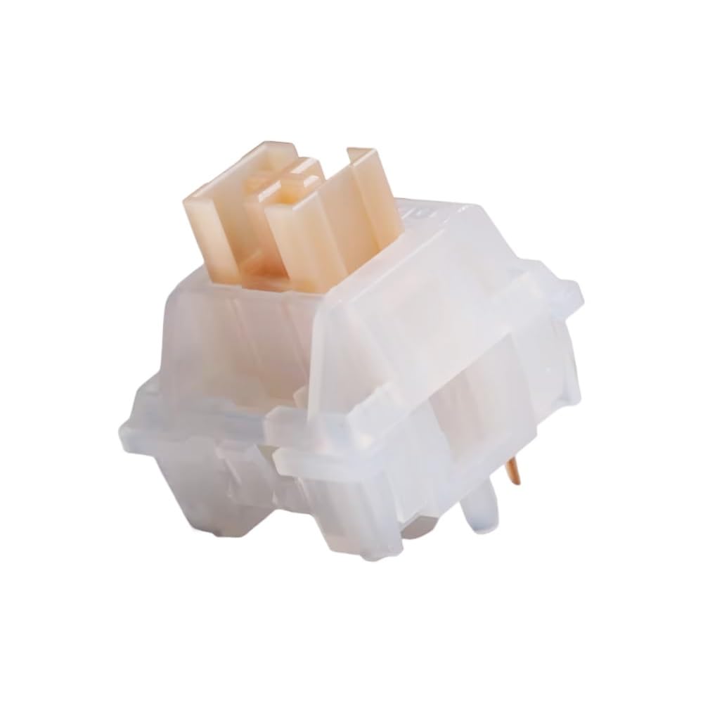 Outemu Silent Yellow Jade V2 Switch, 5Pin Pre-Lubed Silent Thocky Tactile Switch for Custom Mechanical Keyboard(70PCS)