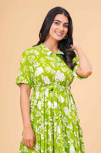 Image of Women's Stylish Floral Printed One-Piece Maxi Dress for Women - Elegant Long Dress