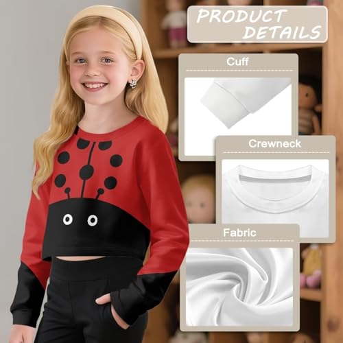 Kids Crop Tops Girls Long Sleeve Shirts Crewneck Sweatshirts Fall Fashion Shirts4