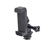 Bestshoot Phone Holder with Tripod Adapter Long Screw 1/4 Screw Hot Shoe Mount for Smartphone Sports Camera