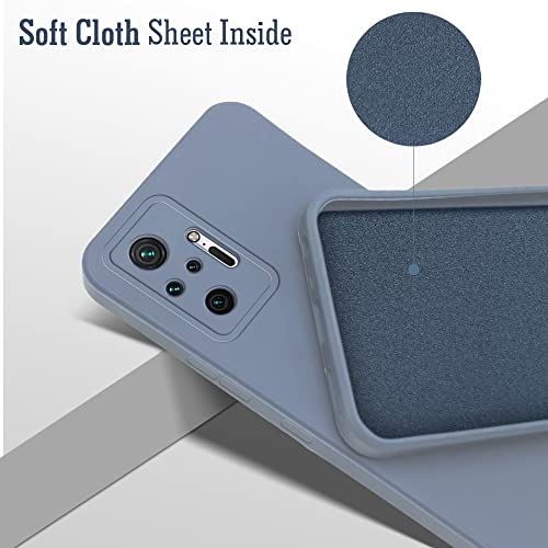 Image of Jkobi Back Cover Case for Xiaomi Mi Redmi Note 10 Pro | 10 Pro Max (Matte Finish Silicone with Inside Fiber Cloth |Light Blue)