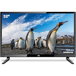 CONTINU.US 32-inch TV | CT-3280, 720p Small Flat Screen TV, High Definition LED Non-Smart TV with HDMI, USB, VGA, & Headphone – Compatible with Amazon Fire, Apple TV & ROKU Stick | 2024 Model